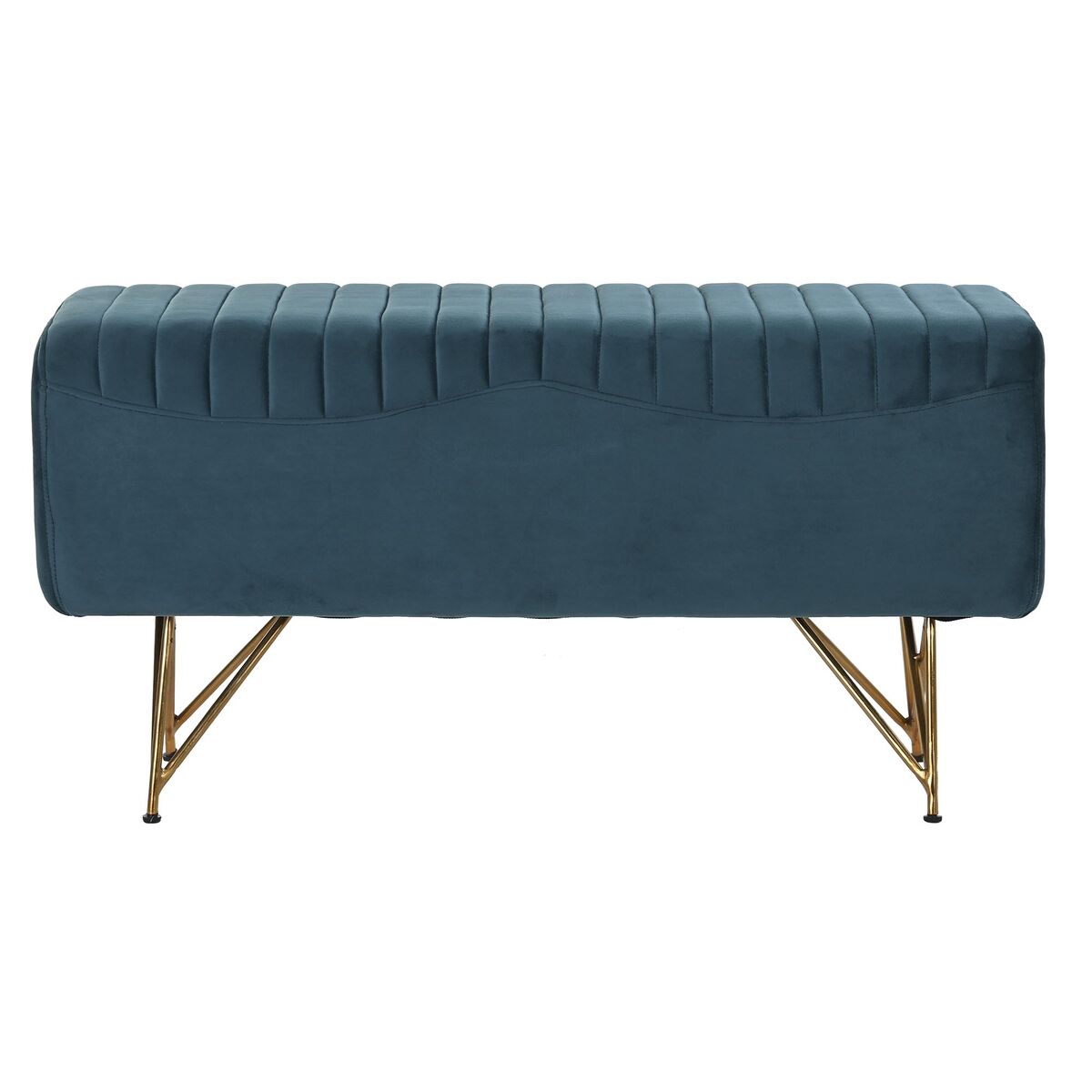 Bench DKD Home Decor 90 x 31 x 47 cm Metal Turquoise