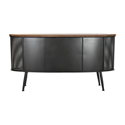 Sideboard DKD Home Decor 145,5 x 45 x 76 cm Fir Black Metal Brown