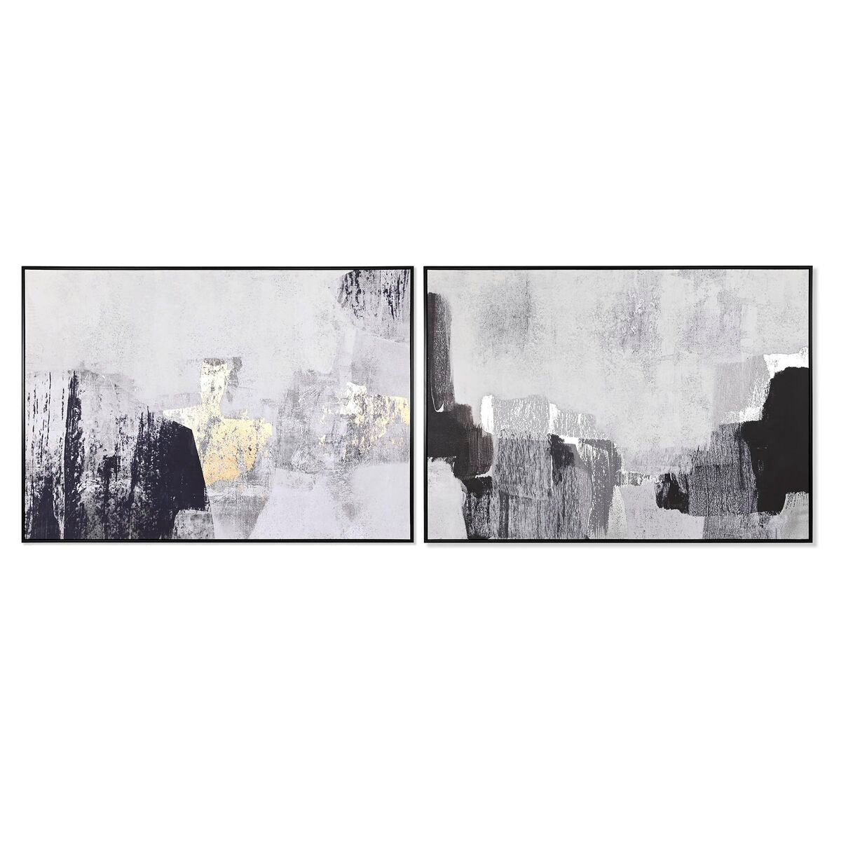 Painting DKD Home Decor 143 x 4,5 x 103 cm Abstract Urban (2 Units) DKD Home Decor