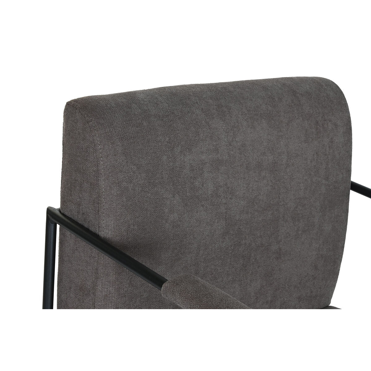 Armchair DKD Home Decor Grey Metal Polyester (64 x 69,5 x 76 cm)