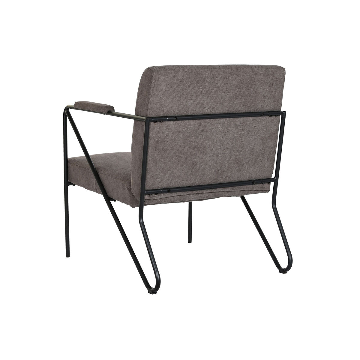 Armchair DKD Home Decor Grey Metal Polyester (64 x 69,5 x 76 cm)