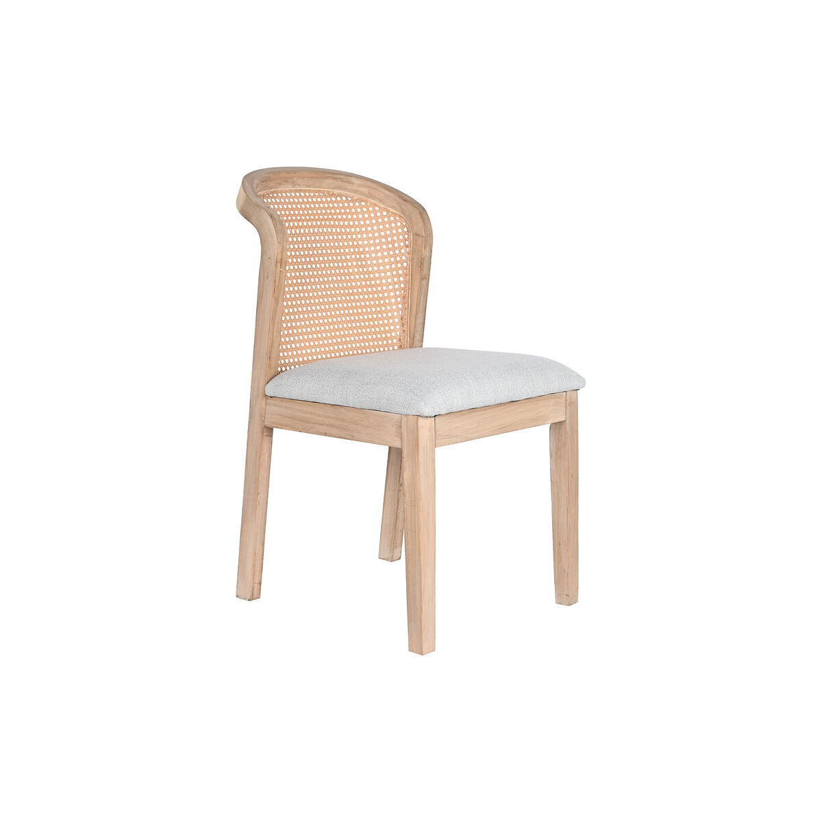 Dining Chair DKD Home Decor Fir Polyester Light grey (46 x 61 x 86 cm)