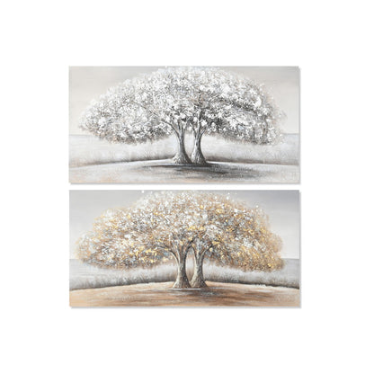 Painting DKD Home Decor Tree Traditional 120 x 3 x 60 cm (2 Units) DKD Home Decor