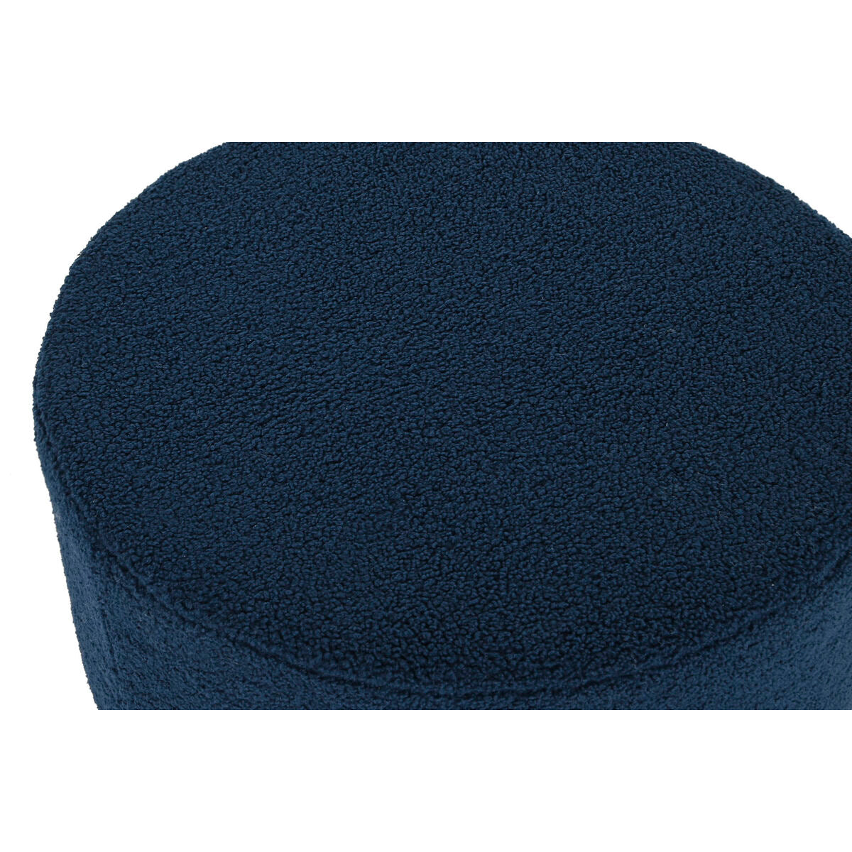 Footrest DKD Home Decor Blue Velvet 55 x 55 x 40 cm