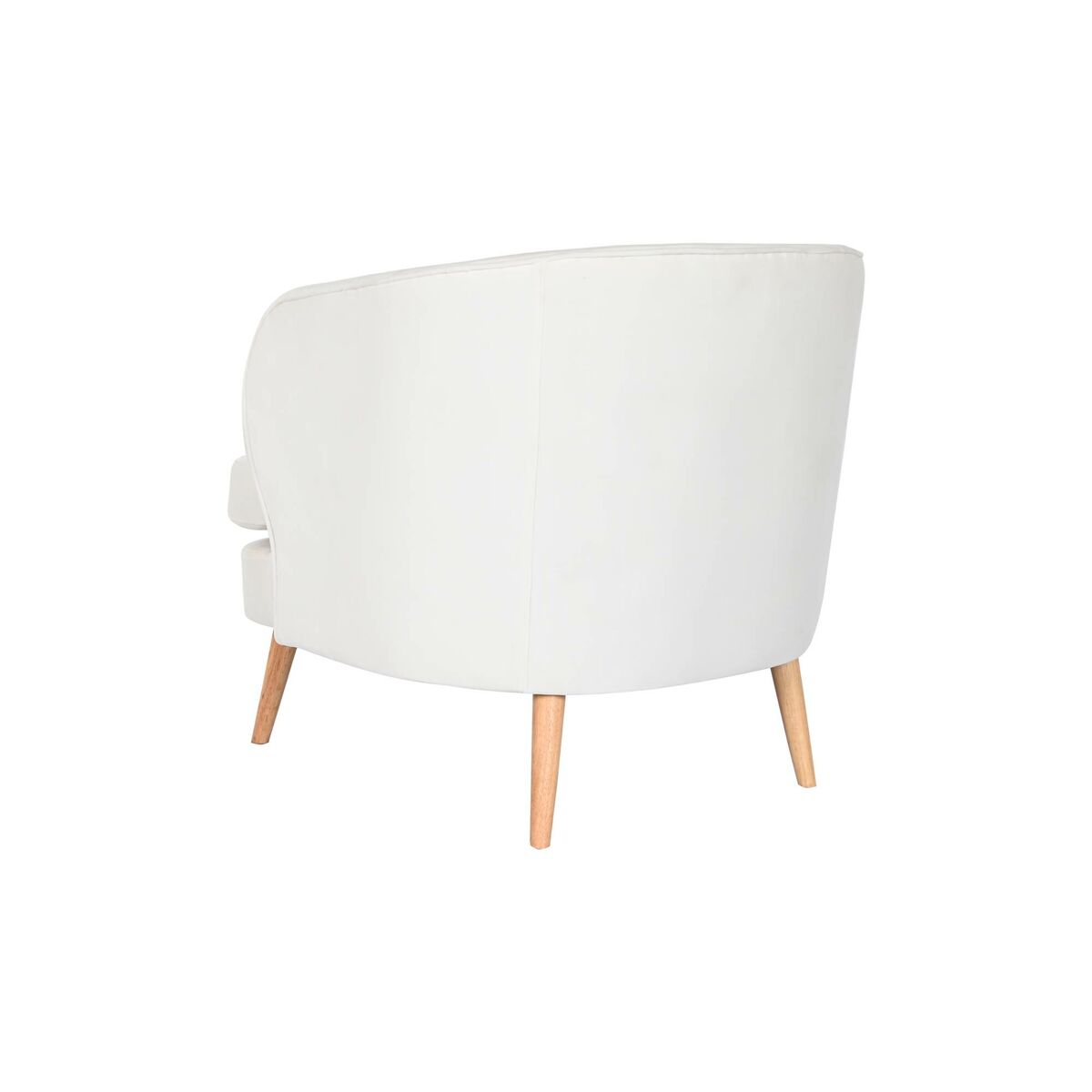 Armchair DKD Home Decor White Natural Wood 91 x 80 x 78 cm