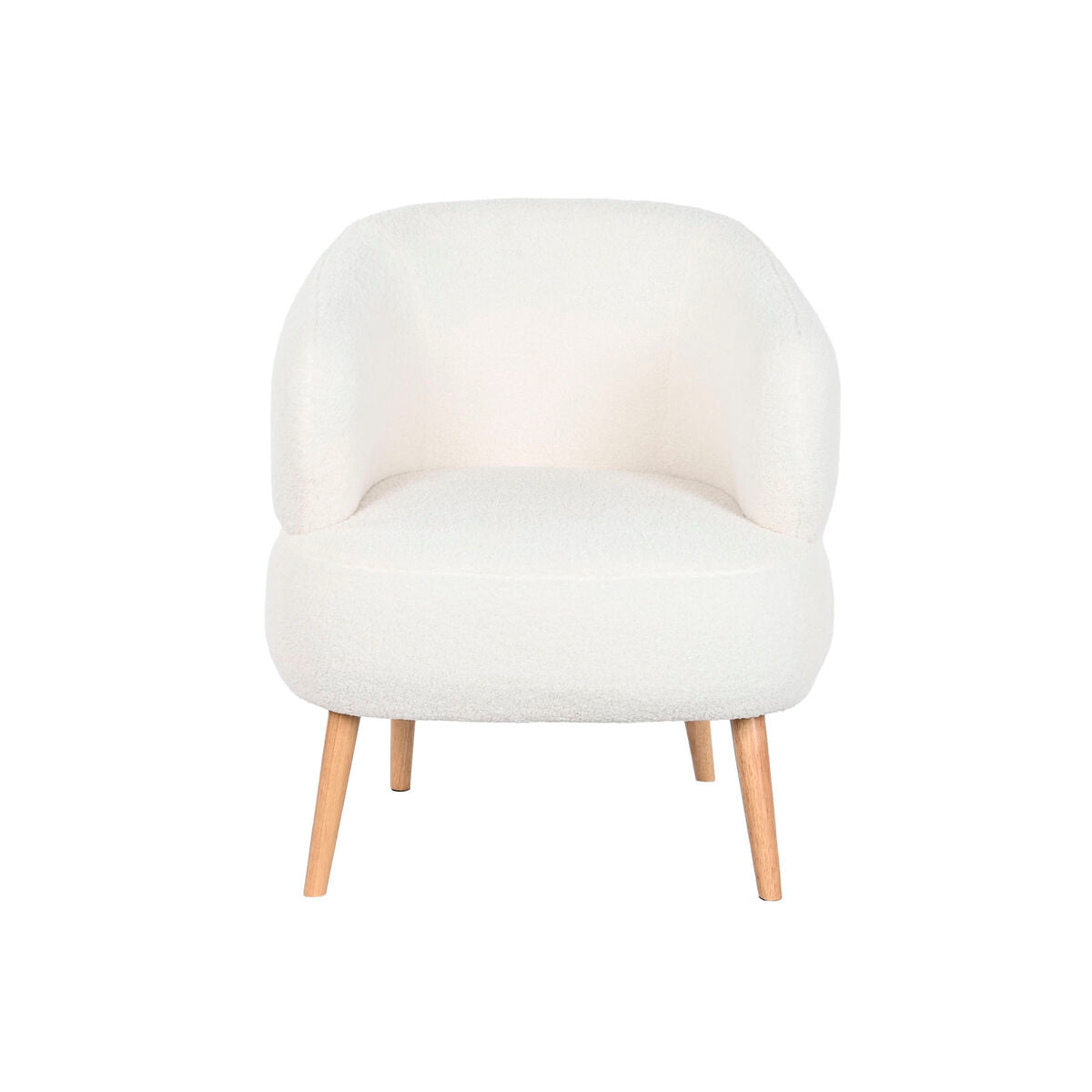 Armchair DKD Home Decor White Natural Wood 70 x 70 x 80 cm