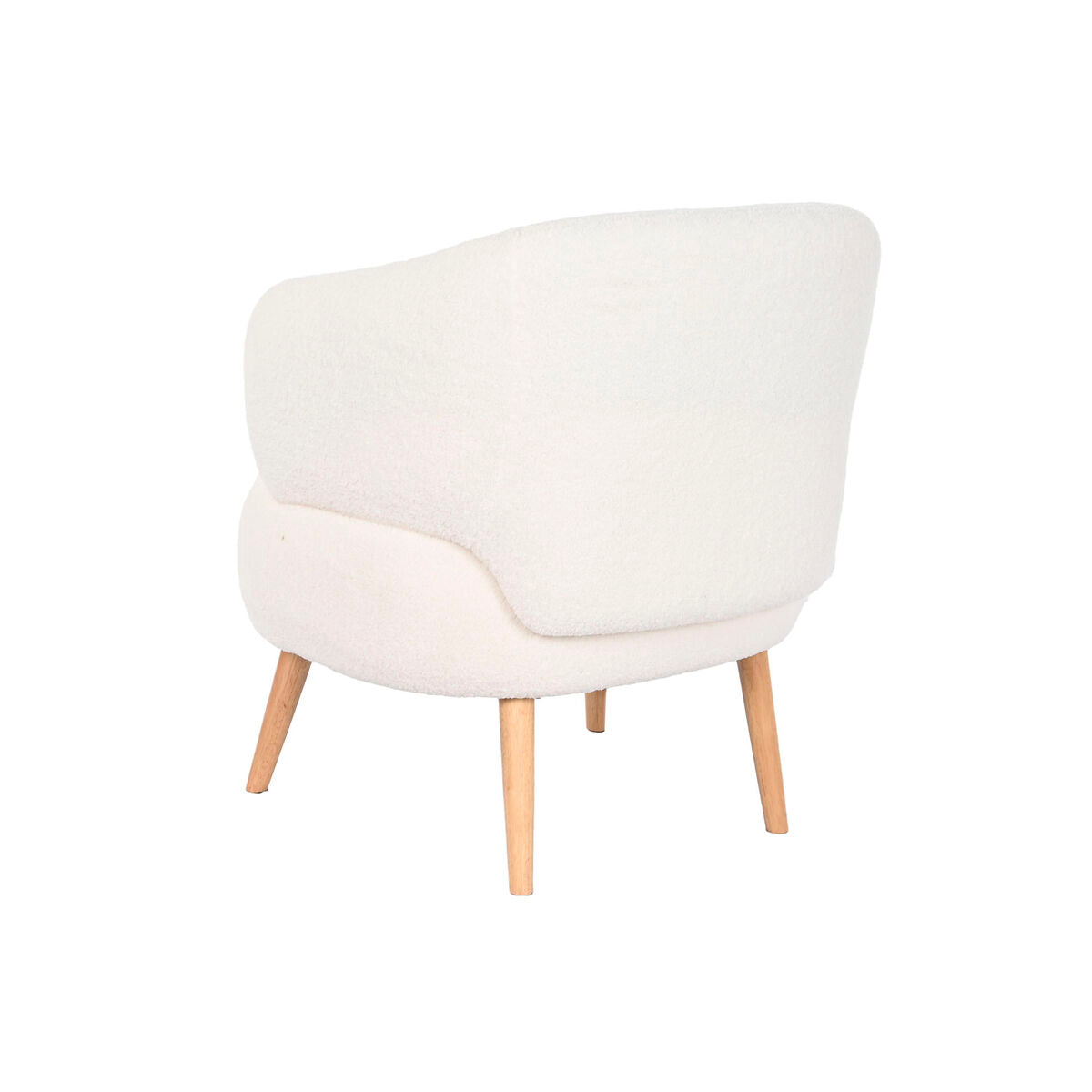 Armchair DKD Home Decor White Natural Wood 70 x 70 x 80 cm