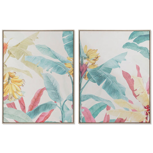 Painting DKD Home Decor Tropical 75 x 4 x 100 cm (2 Units) DKD Home Decor