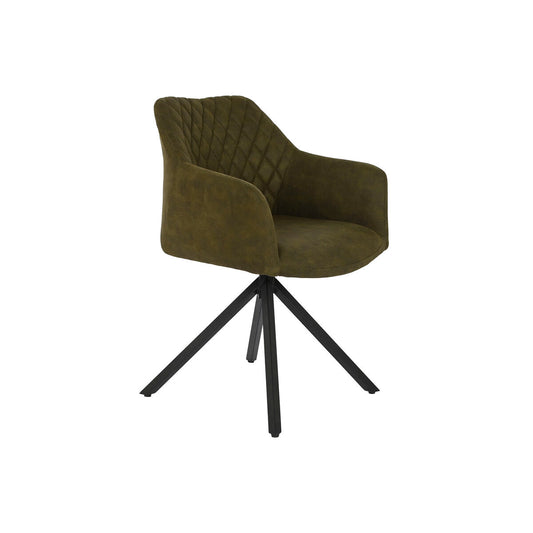 Chair DKD Home Decor Black Green 55 x 58 x 83 cm