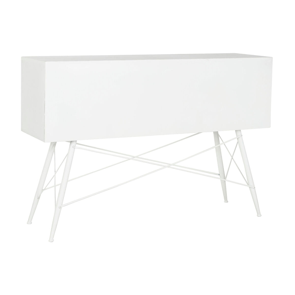 Console DKD Home Decor White Metal Crystal 120 x 35 x 80 cm