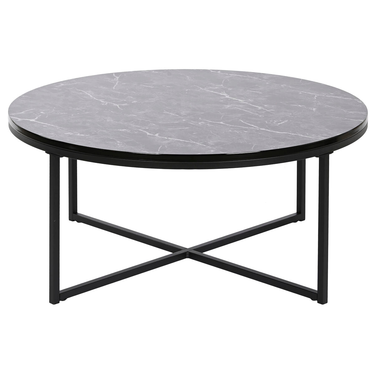 Centre Table DKD Home Decor Metal MDF Wood 80 x 80 x 35 cm