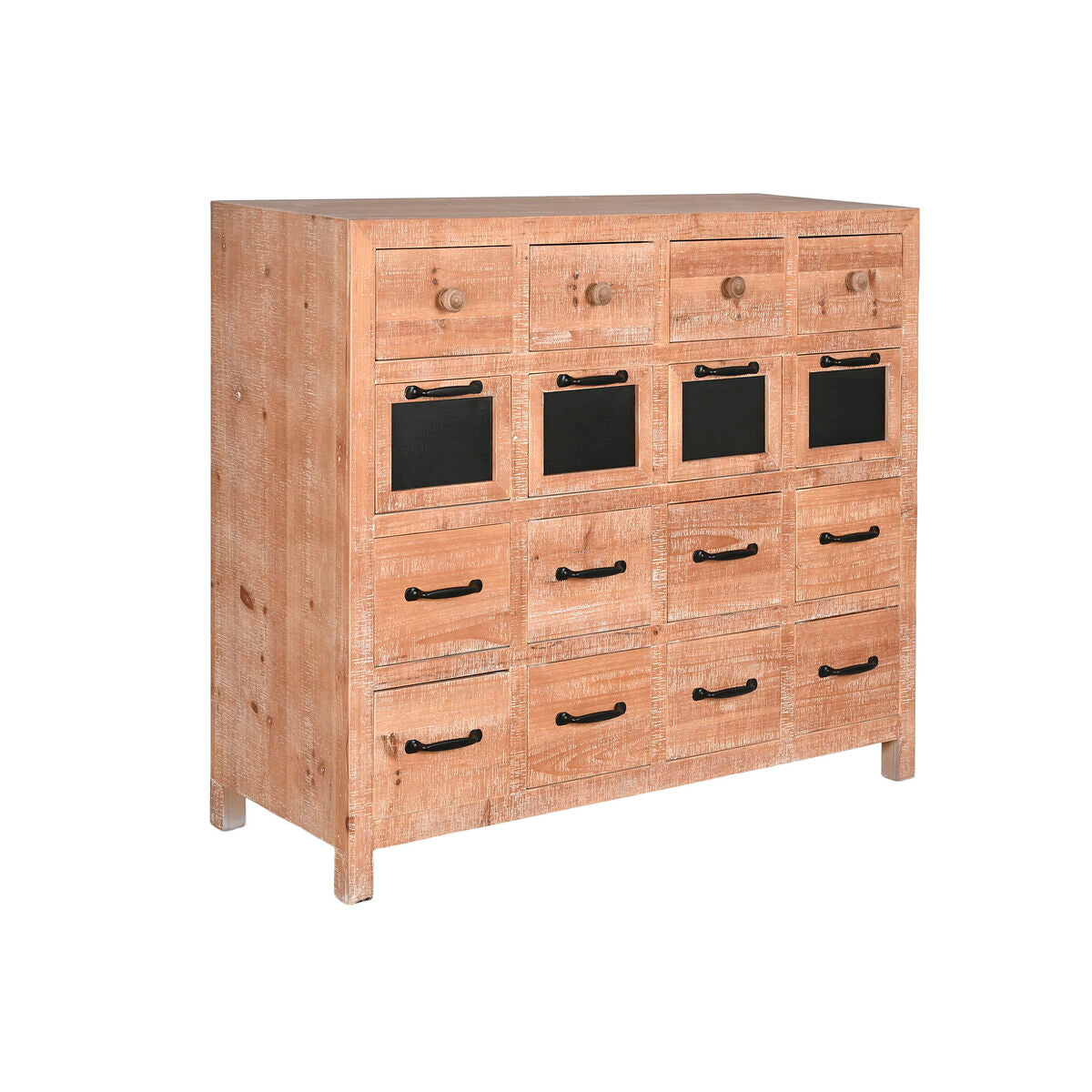 Chest of drawers Home ESPRIT Black Natural Metal Fir Cottage 110 x 40 x 92,5 cm