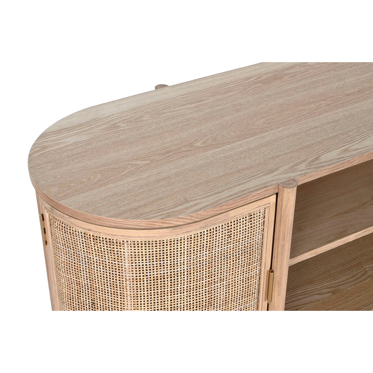 TV furniture Home ESPRIT Natural Rubber wood 120 x 43,5 x 60 cm