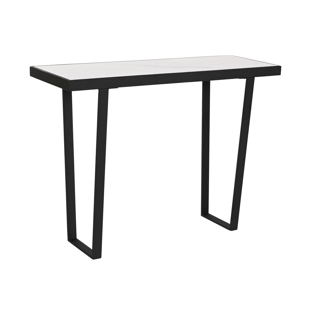 Console Home ESPRIT White Black Metal 100 x 35 x 75 cm