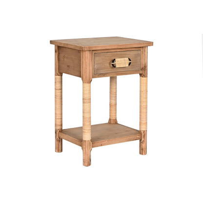 Nightstand Home ESPRIT Natural Light brown Rope Fir 44 x 33 x 61,5 cm