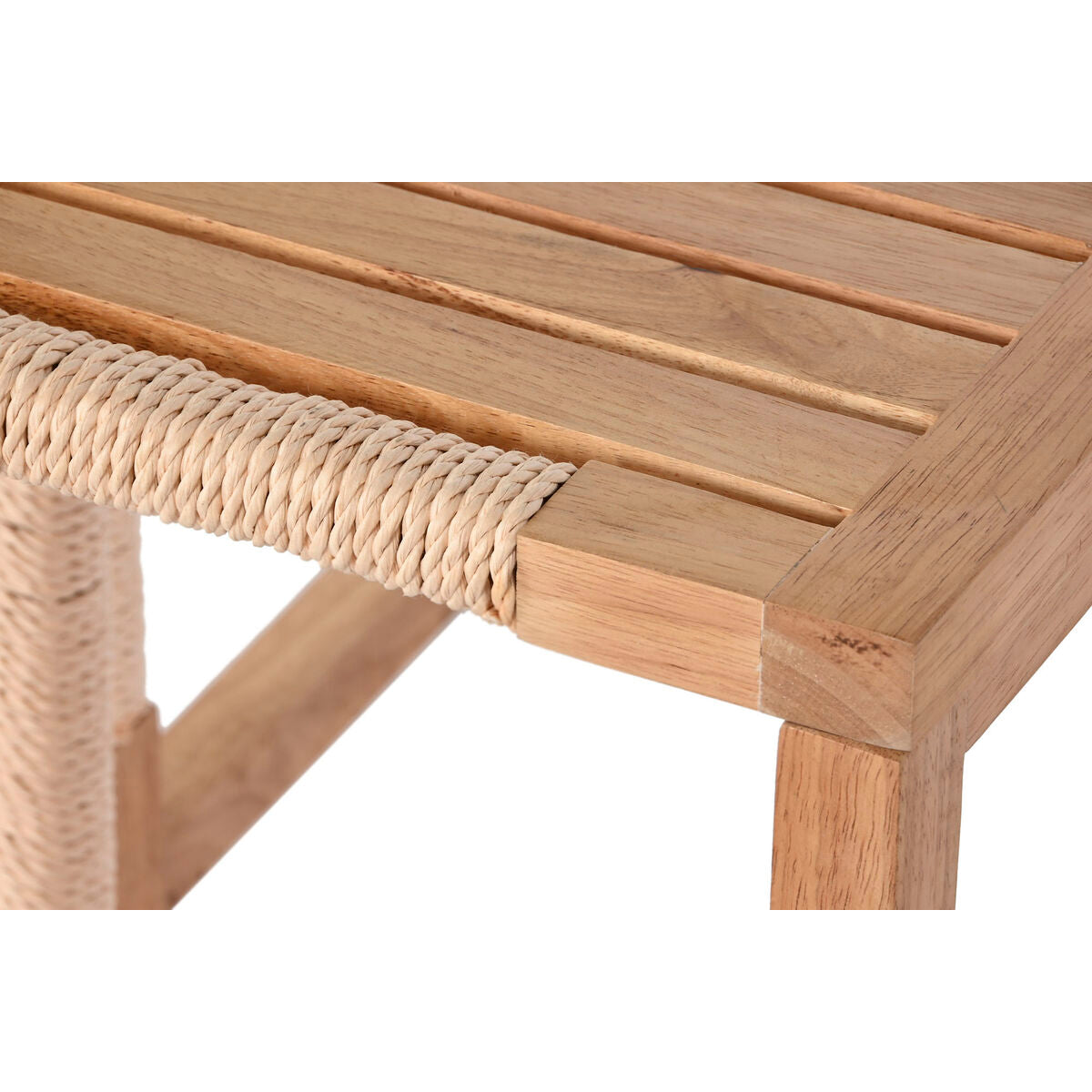 Set of 2 tables Home ESPRIT Natural Rope Fir 58 x 38 x 60 cm