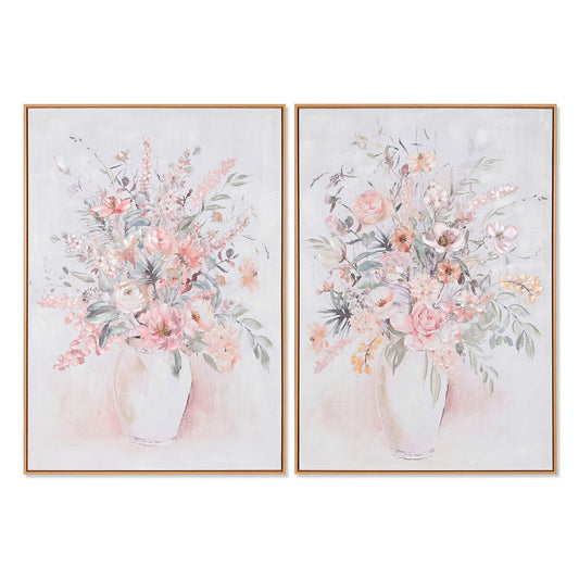 Painting Home ESPRIT Shabby Chic Vase 70 x 3,5 x 100 cm (2 Units) Home ESPRIT