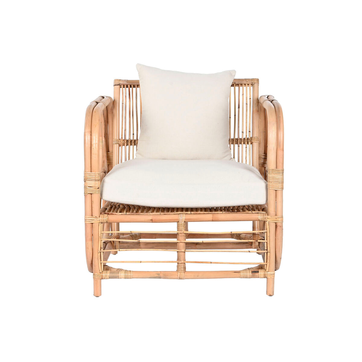 Armchair Home ESPRIT White Natural 72 x 77 x 80 cm