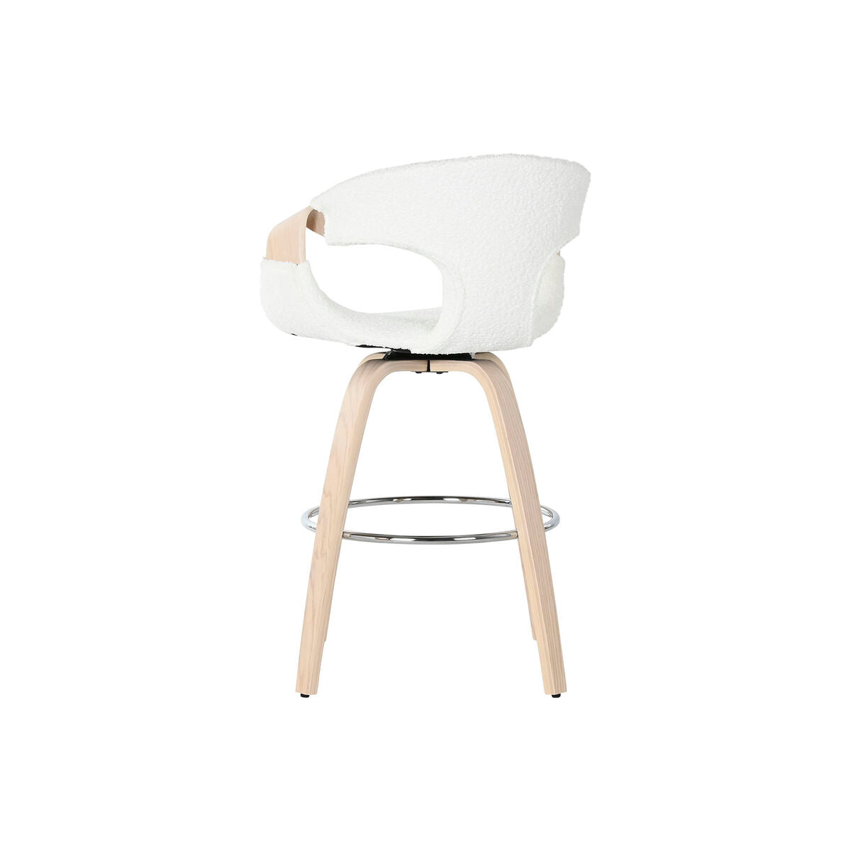 Stool Home ESPRIT White Wood 55,5 x 52,5 x 92,5 cm