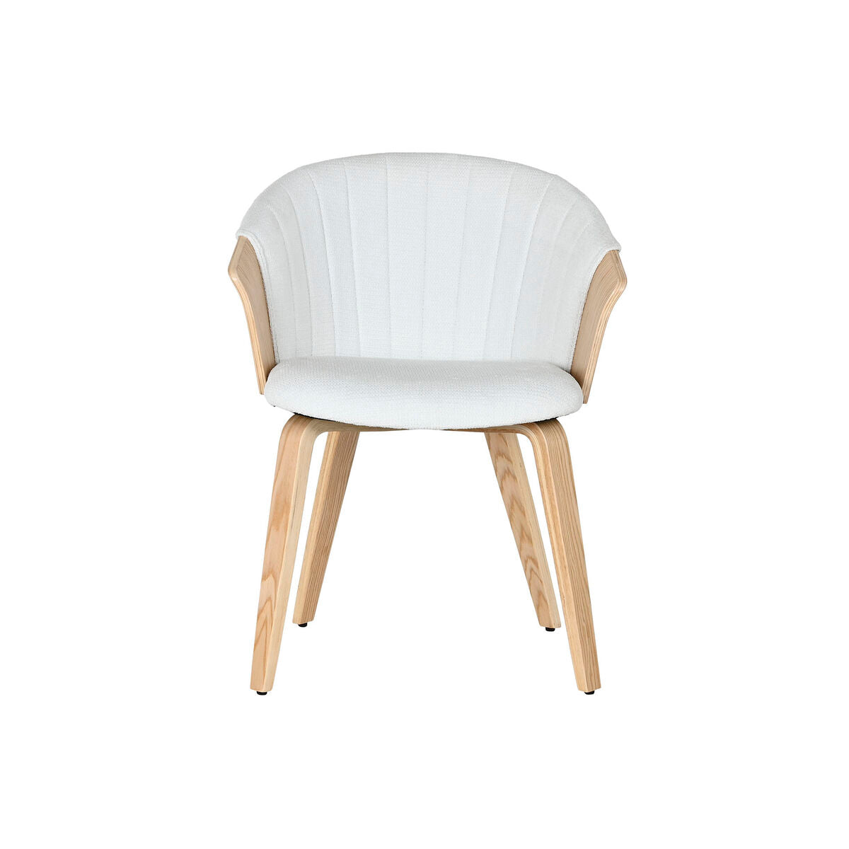 Dining Chair Home ESPRIT White Polyester Wood 60 x 57,5 x 79 cm