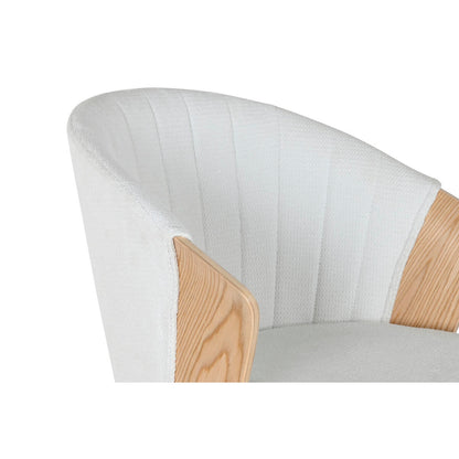 Dining Chair Home ESPRIT White Polyester Wood 60 x 57,5 x 79 cm