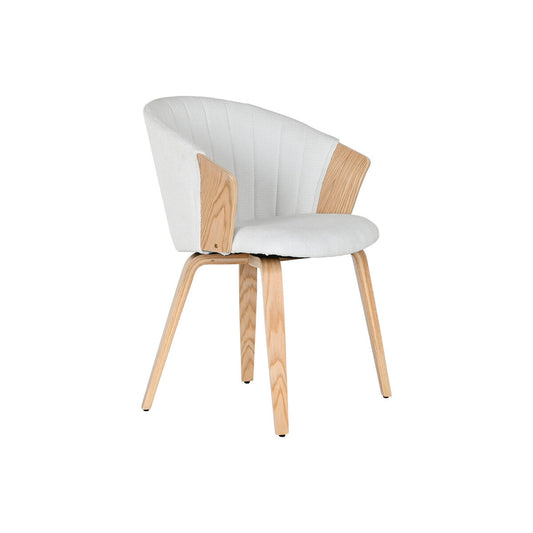 Dining Chair Home ESPRIT White Polyester Wood 60 x 57,5 x 79 cm Home ESPRIT