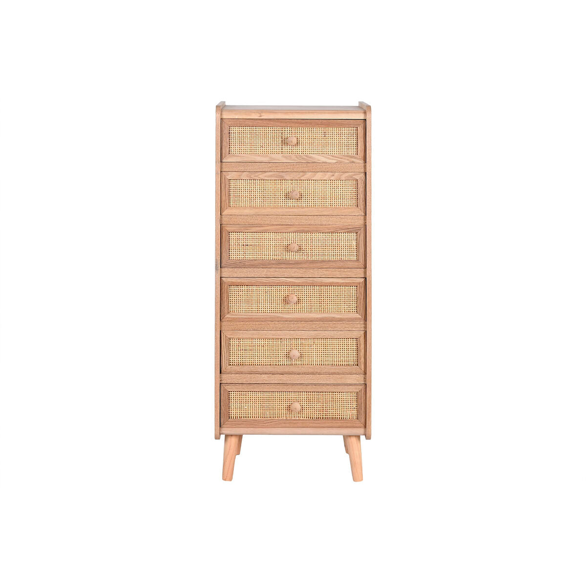 Chest of drawers Home ESPRIT Natural Rattan Paolownia wood 40 x 30 x 104 cm