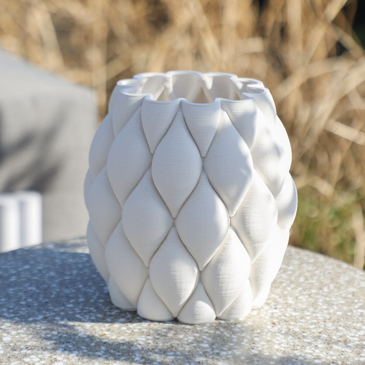 Vase Home ESPRIT White Ceramic Stoneware Modern 23 x 23 x 25 cm Home ESPRIT