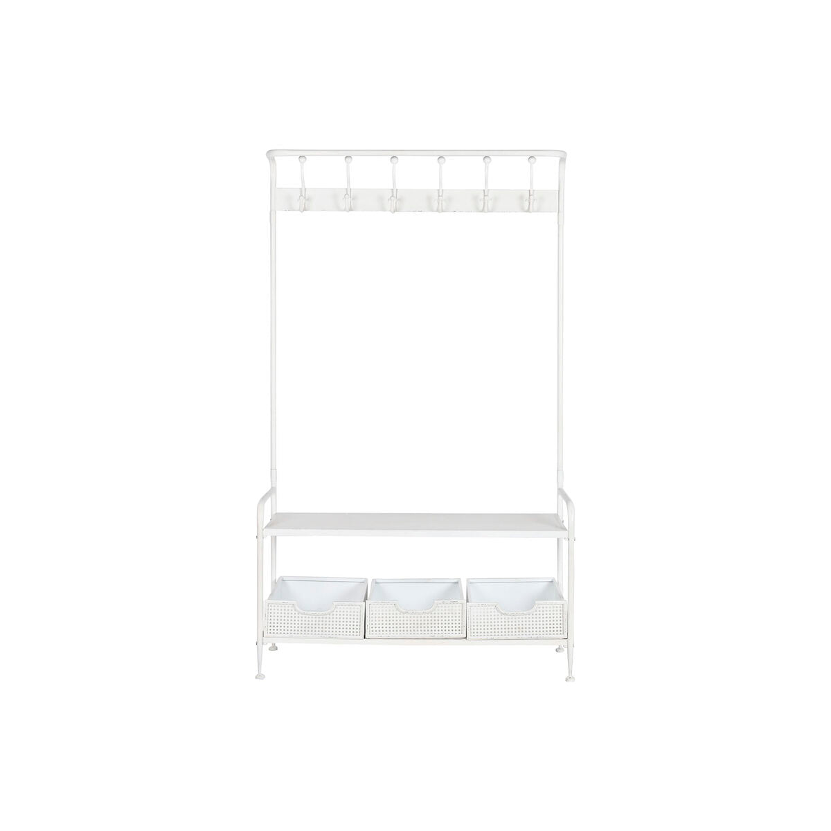 Hall Table with Drawers Home ESPRIT White Metal 110 x 36 x 186 cm