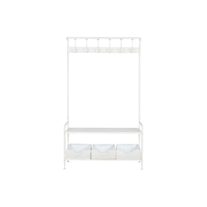 Hall Table with Drawers Home ESPRIT White Metal 110 x 36 x 186 cm