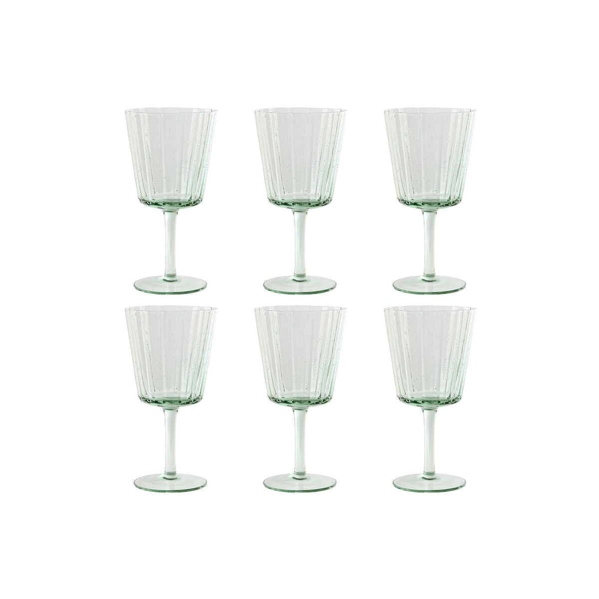 Set of cups Home ESPRIT Green Crystal 285 ml 8,4 x 8,4 x 16,4 cm (6 Units)