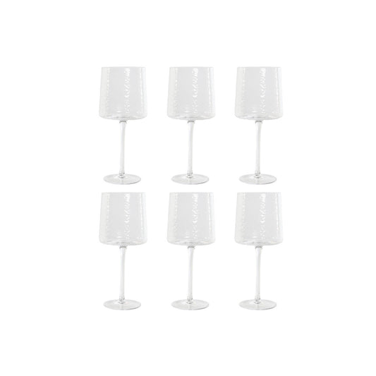 Set of cups Home ESPRIT Transparent Crystal 9,6 x 9,6 x 22,5 cm (6 Units)