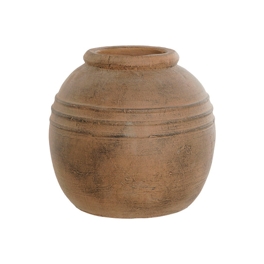 Vase Home ESPRIT Cement Traditional 32 x 32 x 30 cm Home ESPRIT