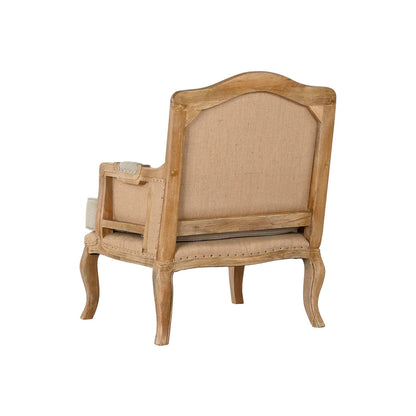 Armchair Home ESPRIT White Natural Mango wood 72 x 80 x 95 cm