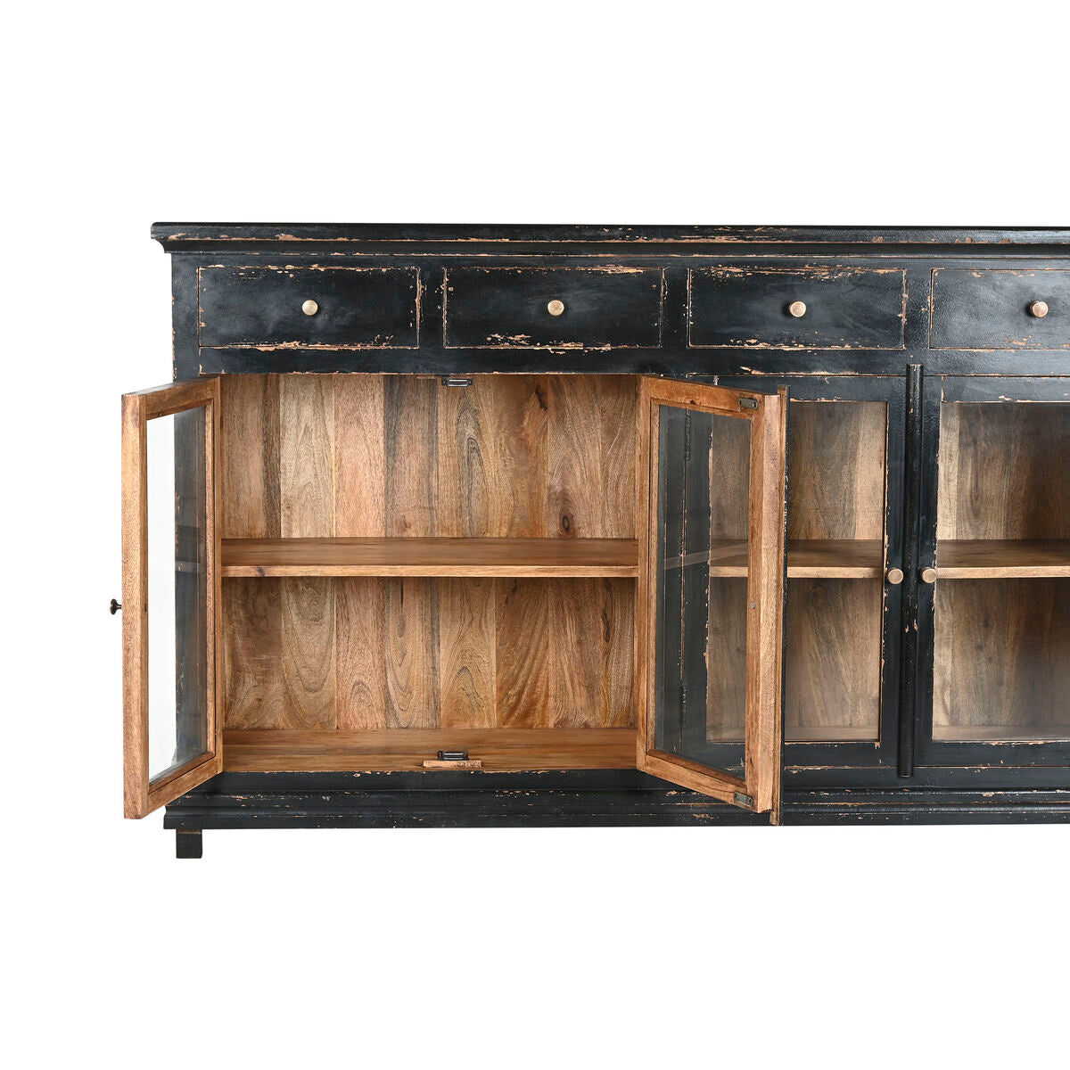 Sideboard Home ESPRIT Black Mango wood 160 x 40 x 100 cm Home ESPRIT