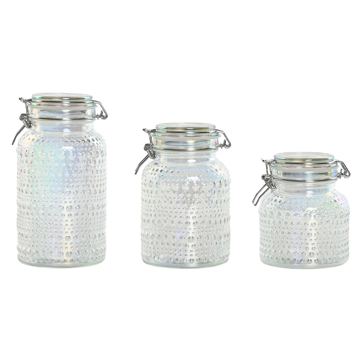 3 Tubs Home ESPRIT Transparent Metal Crystal 1,2 L 3 Pieces - byKim