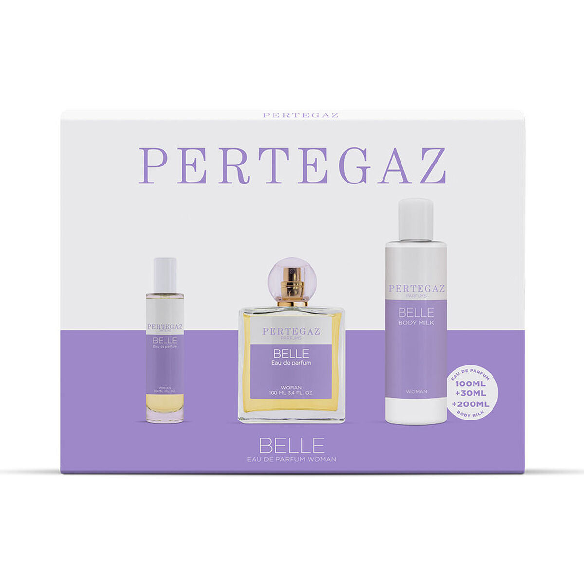 Women's Perfume Set Pertegaz Pertegaz Belle EDP 3 Pieces - Cosmetic and Perfume Sets - Pertegaz - Default Title