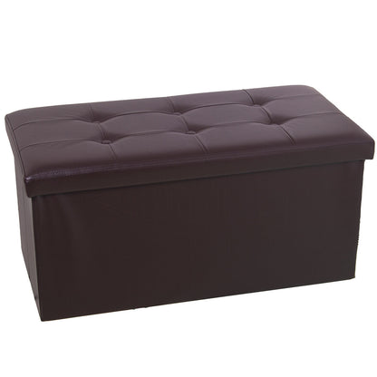 Detachable Pouffe Alexandra House Living Brown Polyskin 77 x 38 x 38 cm