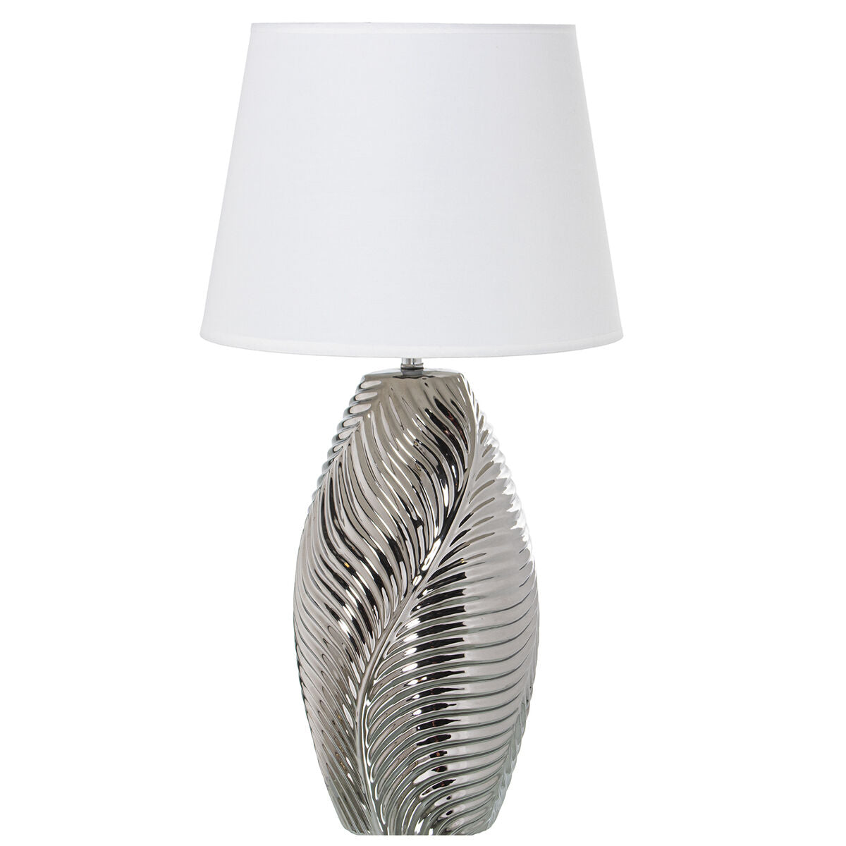 Desk lamp Alexandra House Living White Silver Ceramic 60 W 19 x 43 x 19 cm Alexandra House Living