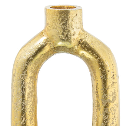 Candle Holder Alexandra House Living Golden Aluminium 14 x 8 x 22 cm 14 x 22 x 8 cm Alexandra House Living