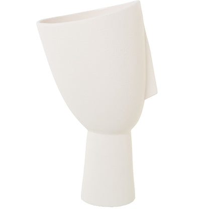 Vase Alexandra House Living Ecru Ceramic Face 23 x 23 x 43 cm Alexandra House Living