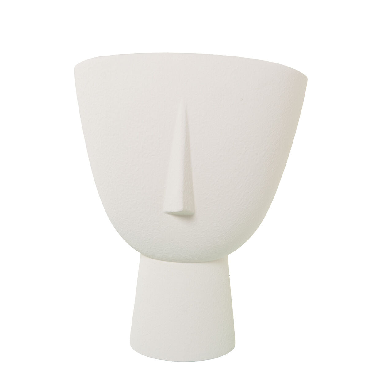 Vase Alexandra House Living Ecru Ceramic Face 27 x 27 x 36 cm Alexandra House Living