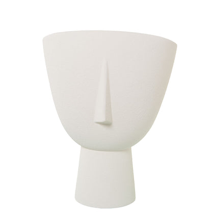 Vase Alexandra House Living Ecru Ceramic Face 27 x 27 x 36 cm Alexandra House Living