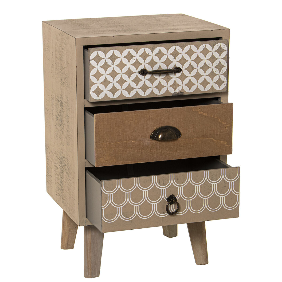 Nightstand Alexandra House Living Brown Wood 40 x 63 x 32 cm