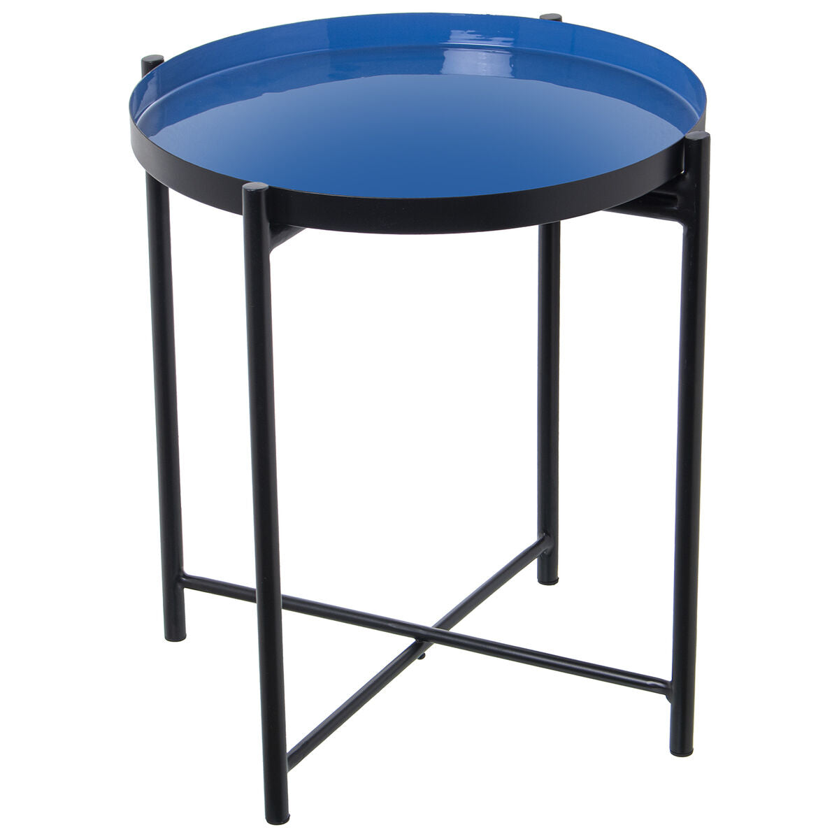 Side table Alexandra House Living Blue Black 50 x 52 x 50 cm