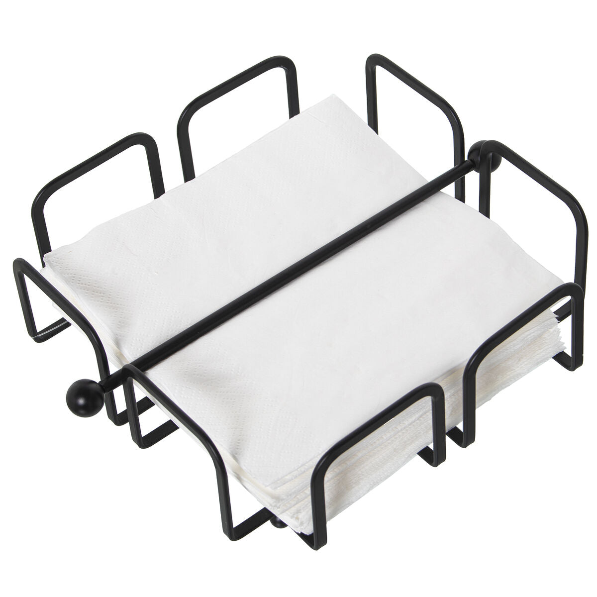 Napkin holder Alexandra House Living Black Metal 21 x 7 x 21 cm