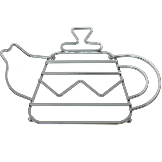 Table Mat Alexandra House Living Grey Metal Teapot 27 x 2 x 19 cm