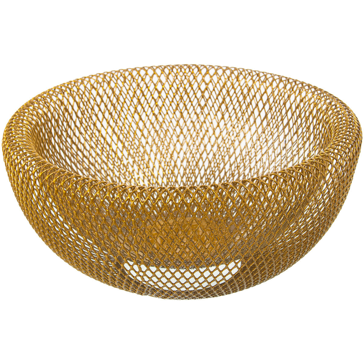 Fruit Bowl Alexandra House Living Golden Metal 25 x 12 cm