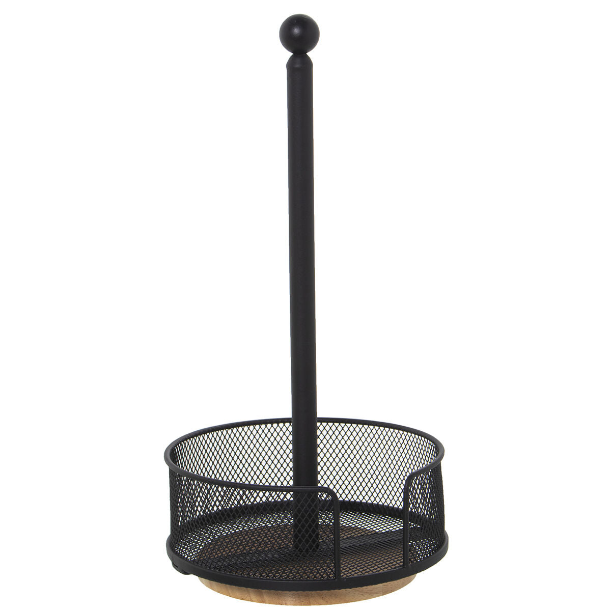 Kitchen Paper holder Alexandra House Living Black Metal 18 x 36 x 18 cm