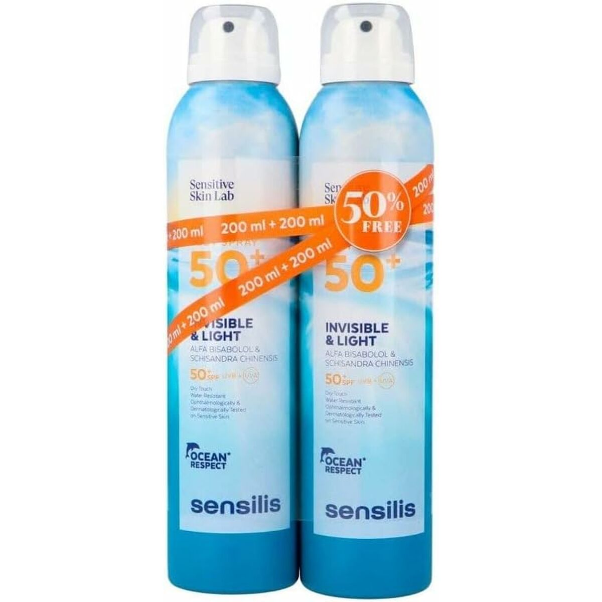 Spray Sun Protector Sensilis Invisible and Light SPF 50+ 200 ml x 2 Sensilis